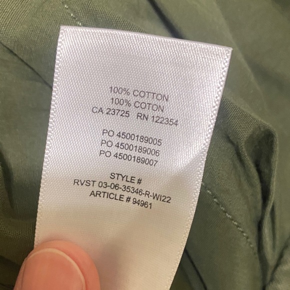 Aritzia TNA original cache cargo parachutepants Olive Green Wide-Leg Track Pants - Picture 11 of 11